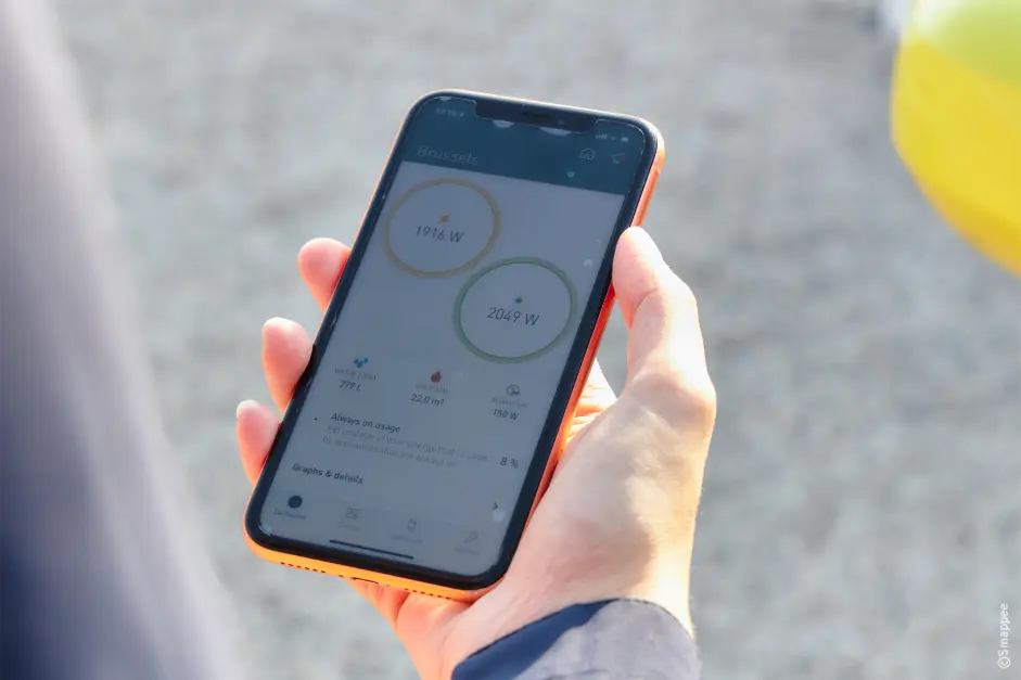 handige app om het elektrisch verbruik direct te meten